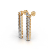Diamond linear drop earrings